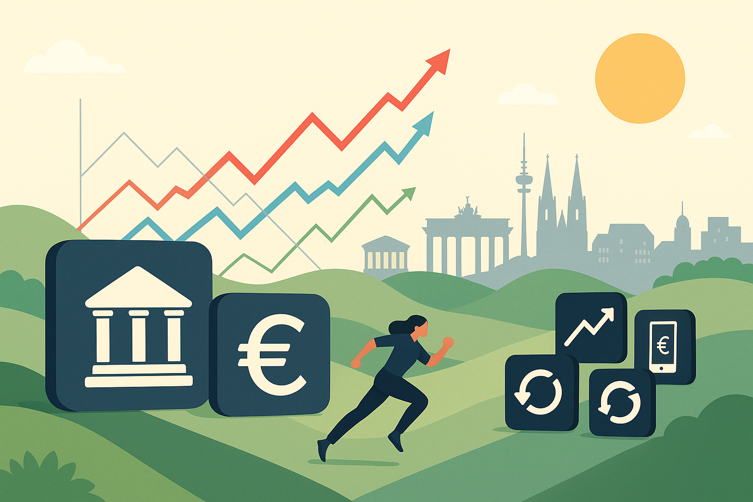 Germany finance apps illustration