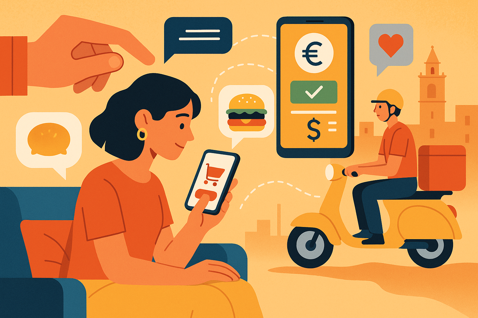 Spain Food Delivery user behavior illustration